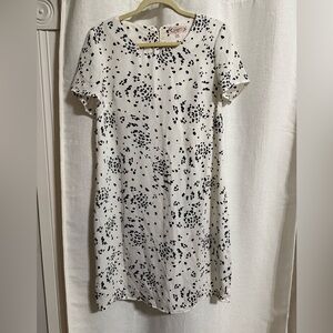Nanette Lepore White Dress with Black Dot Print